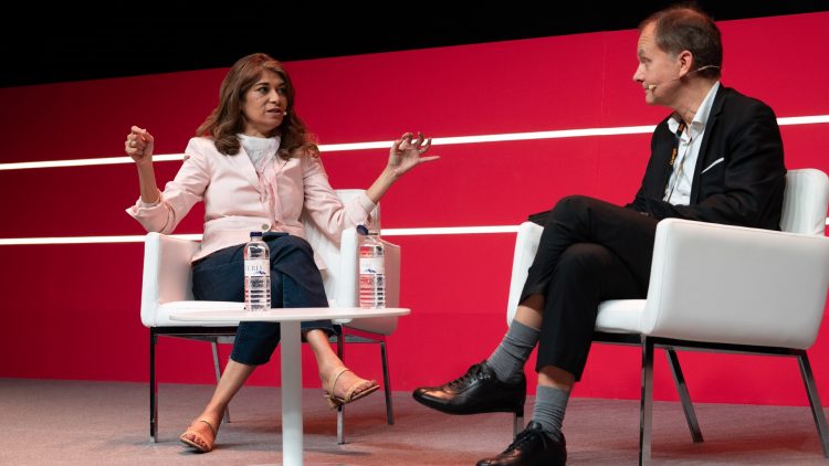 Kaniz Mahdi and Laurent Leboucher - Mobile World Congress Barcelona 2025